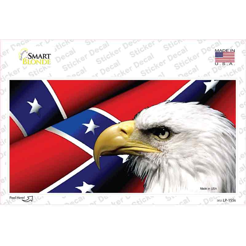 Confederate Flag Eagle Novelty Sticker Decal