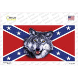 Confederate Flag Wolf Head Novelty Sticker Decal