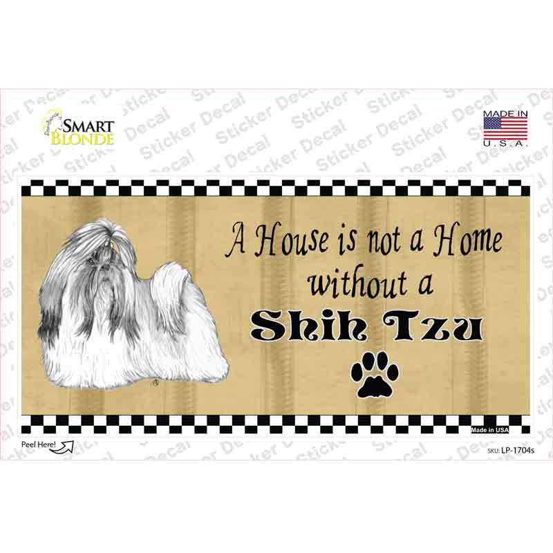 Pencil Sketch Shih Tzu Novelty Sticker Decal