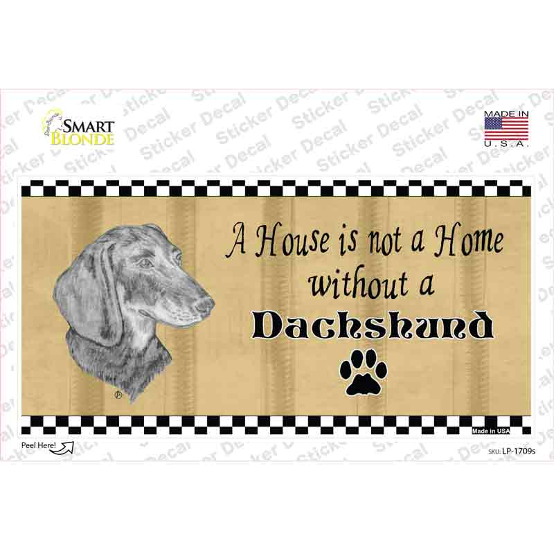 Pencil Sketch Dachshund Novelty Sticker Decal