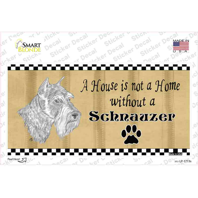 Pencil Sketch Schnauzer Novelty Sticker Decal