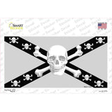 Skull Black & Silver Novelty Sticker Decal