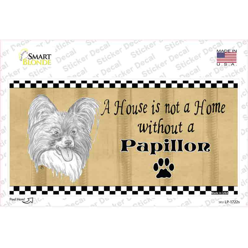 Pencil Sketch Papillon Novelty Sticker Decal