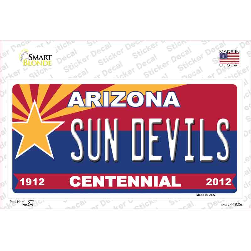 Arizona Centennial Sun Devils Novelty Sticker Decal