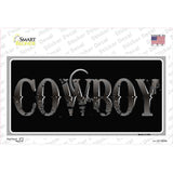 Cowboy Black Novelty Sticker Decal