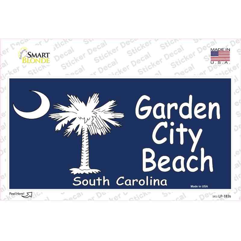 Garden City Beach South Carolina Novelty Sticker Decal