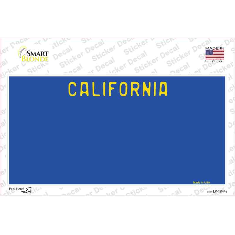 California Blue State Novelty Sticker Decal