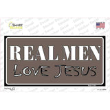 Real Men Love Jesus Novelty Sticker Decal