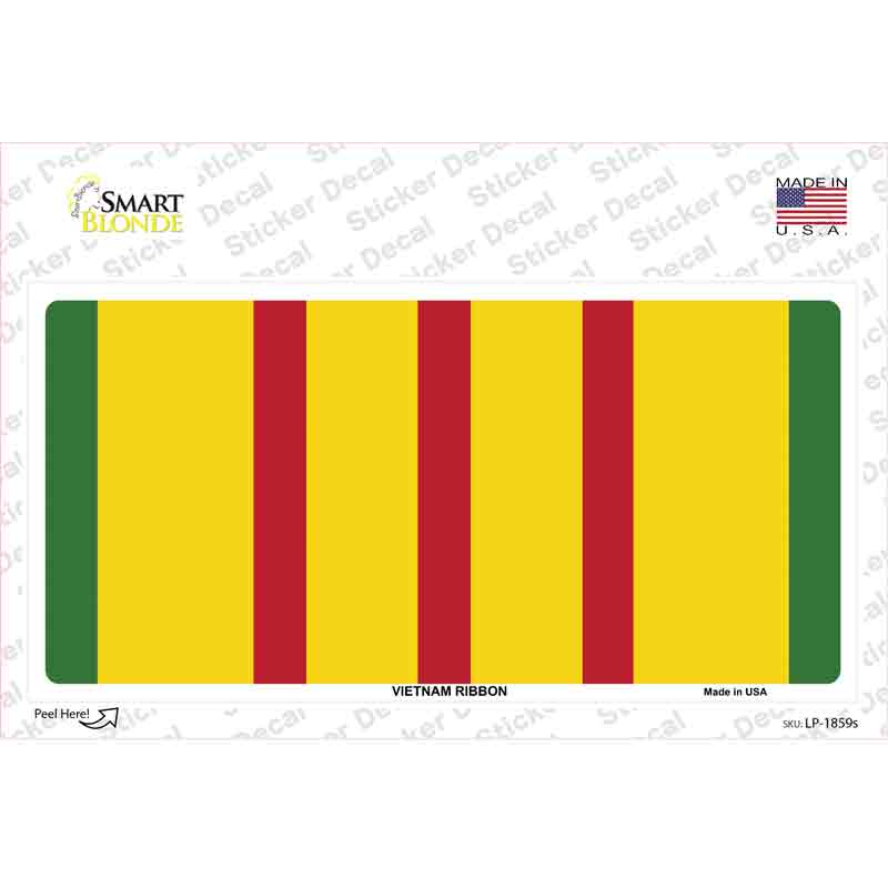 Vietnam Ribbon Novelty Sticker Decal