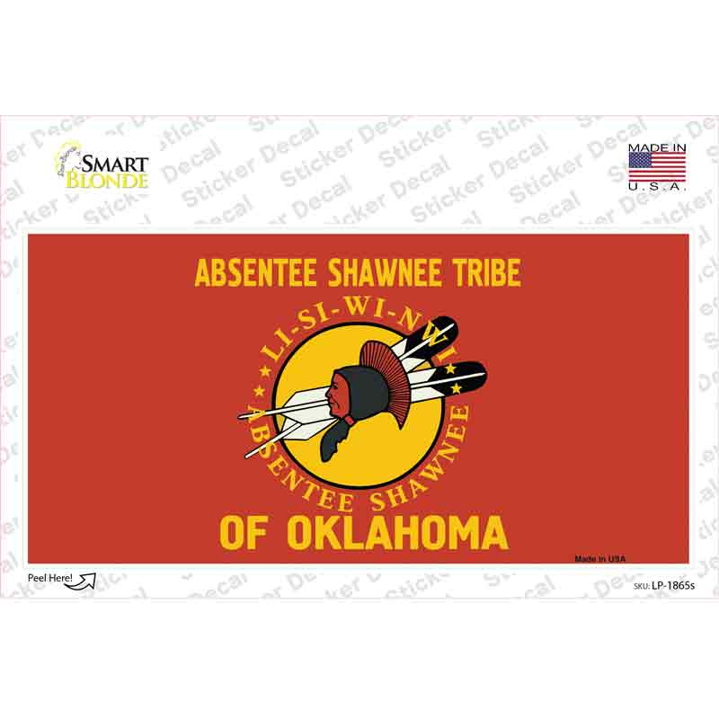 Absentee Shawnee Tribe Flag Novelty Sticker Decal