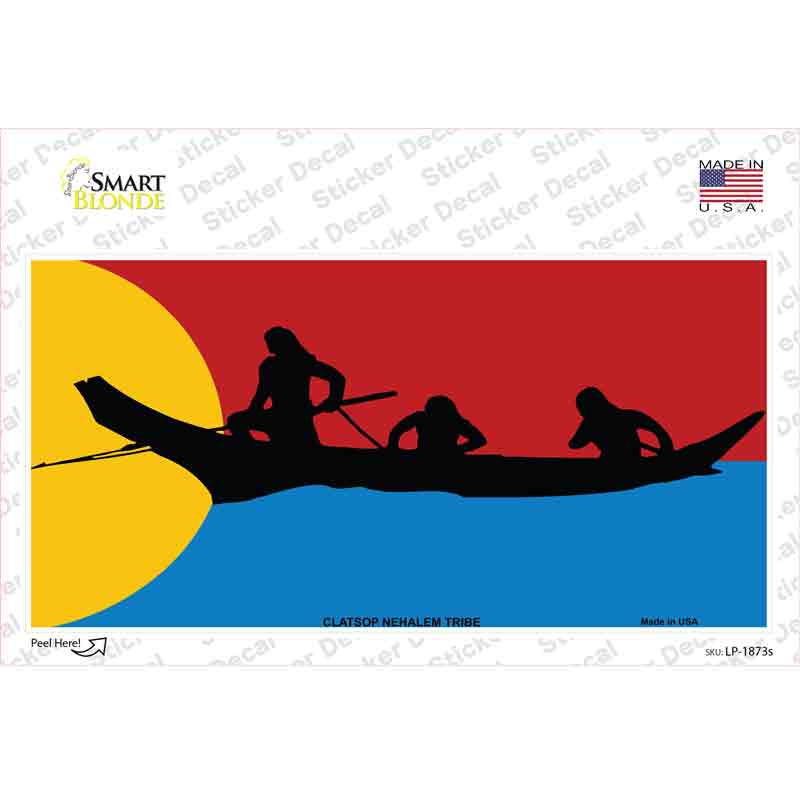 Clatsop-Nehalem Tribe Flag Novelty Sticker Decal
