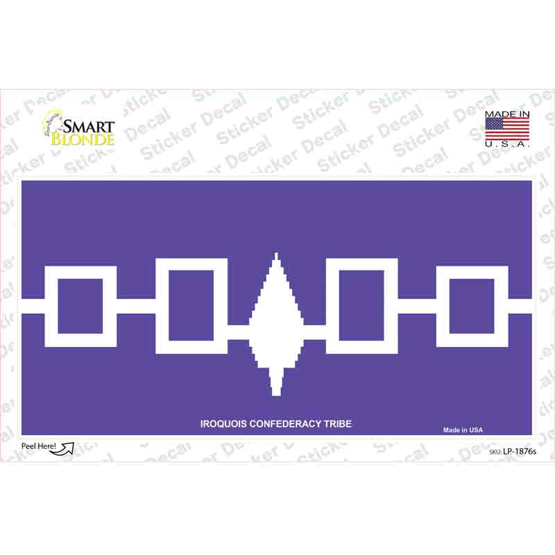 Iroquois Confederacy Flag Novelty Sticker Decal