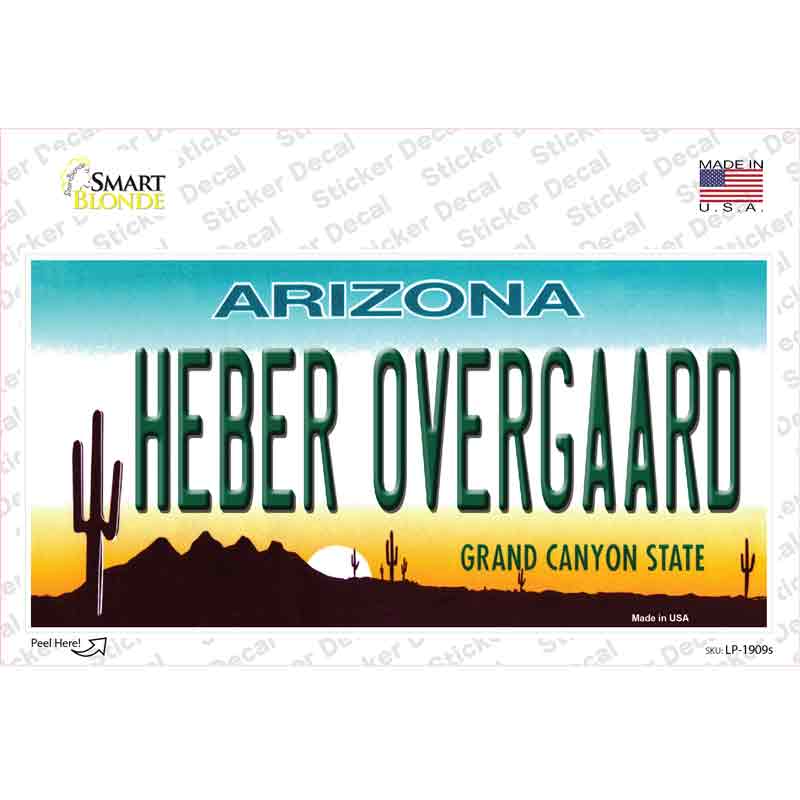 Heber Overgaard Arizona Novelty Sticker Decal