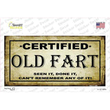 Certified Old Fart Novelty Sticker Decal