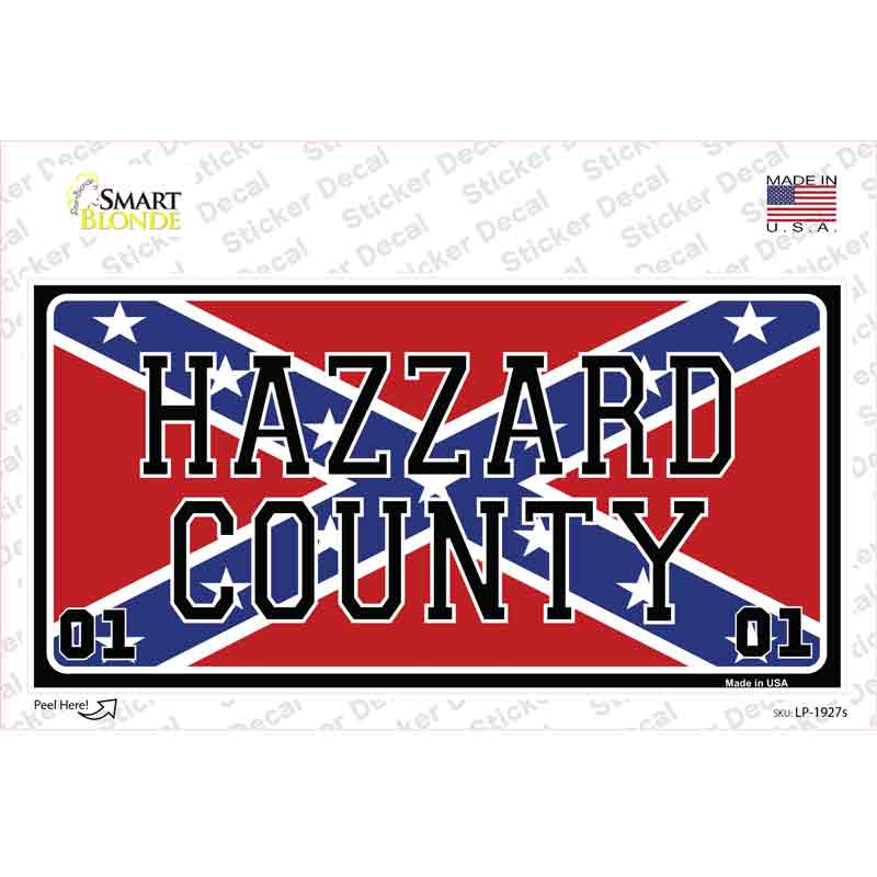 Hazard County Confederate Flag Novelty Sticker Decal