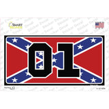 Confederate Flag 01 Novelty Sticker Decal
