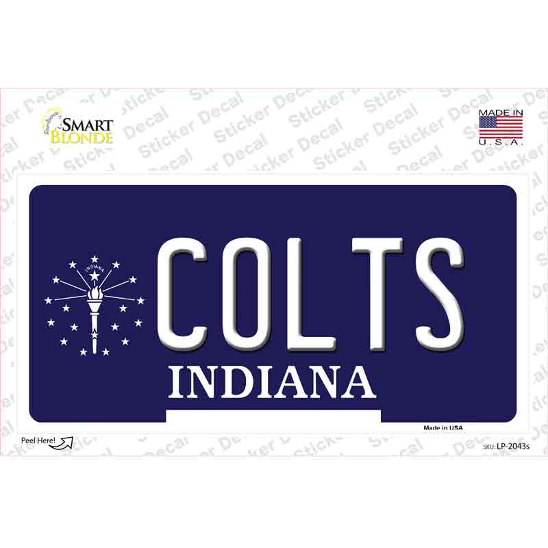 Colts Indiana Background Novelty Sticker Decal