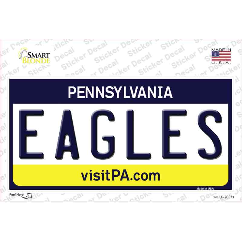Eagles Pennsylvania State Novelty Novelty Sticker Decal