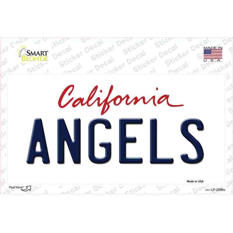 Angels California State Novelty Sticker Decal
