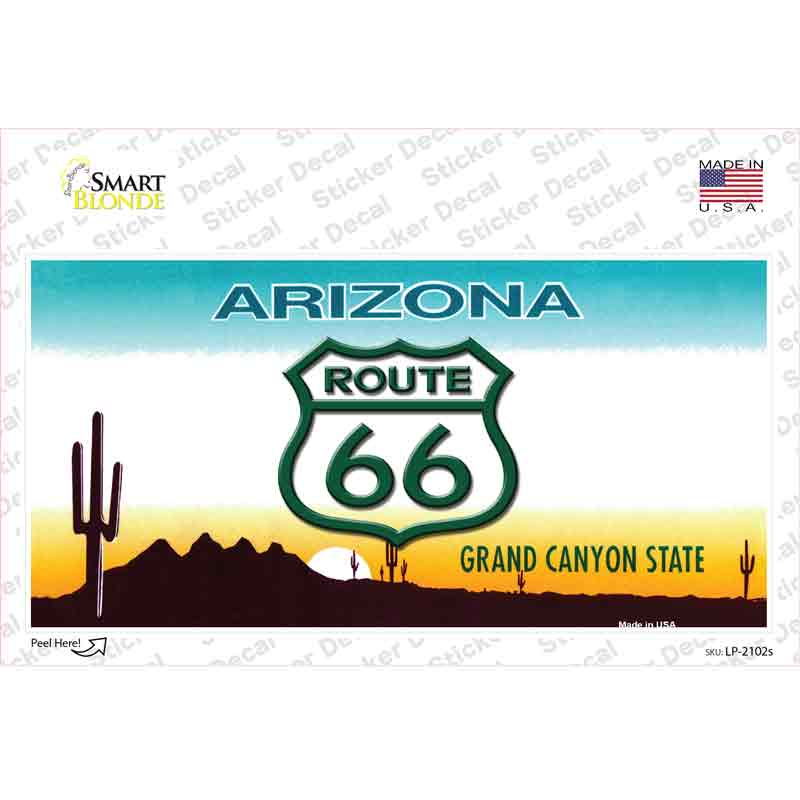 Route 66 Shield Arizona Novelty Sticker Decal