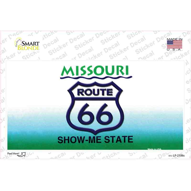 Route 66 Shield Missouri Novelty Sticker Decal