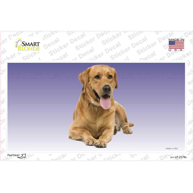 Yellow Labrador Retriever Dog Novelty Sticker Decal