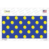 Yellow Polka Dots Royal Blue Novelty Sticker Decal