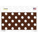 White Brown Polka Dots Novelty Sticker Decal