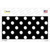 White Polka Dots Black Novelty Sticker Decal