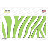 Lime Green White Zebra Novelty Sticker Decal