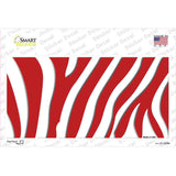 Red White Zebra Novelty Sticker Decal