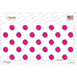 Hot Pink Polka Dots White Novelty Sticker Decal