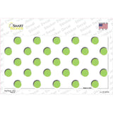 Lime Green Polka Dots White Novelty Sticker Decal