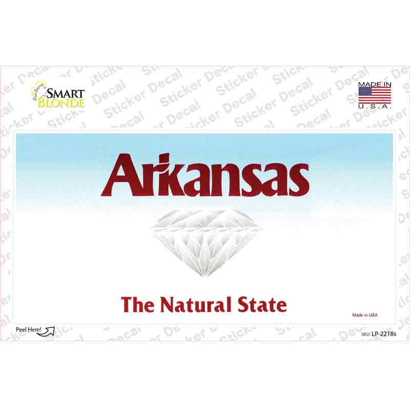 Arkansas State Novelty Sticker Decal