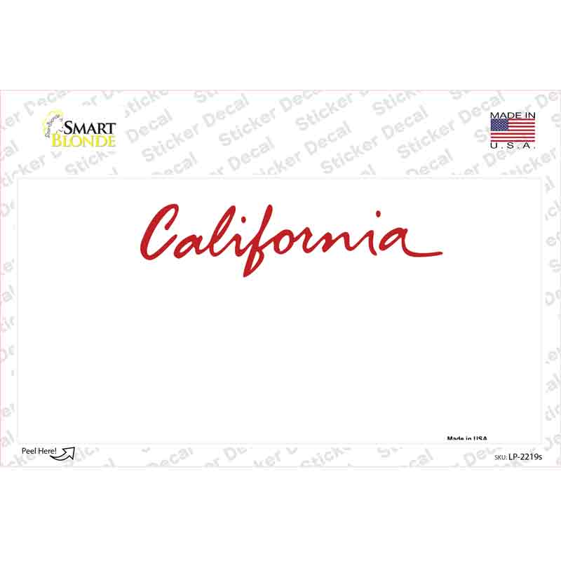 California State Background Novelty Sticker Decal