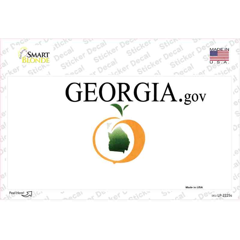 Georgia State Blank Novelty Sticker Decal