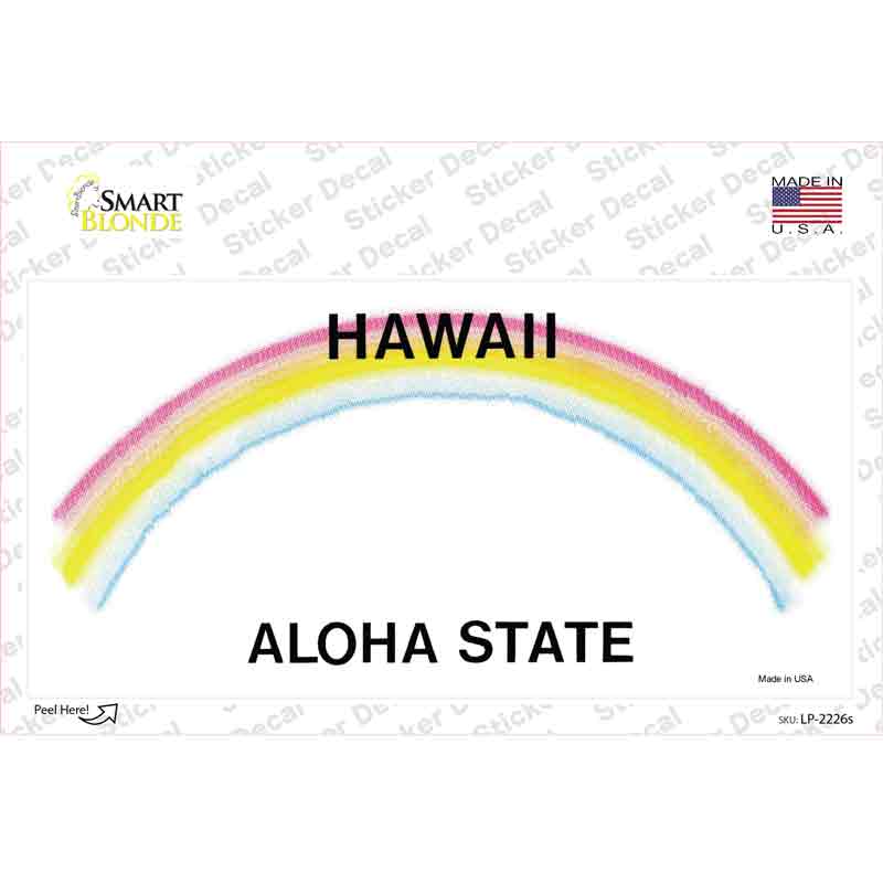 Hawaii State Blank Novelty Sticker Decal