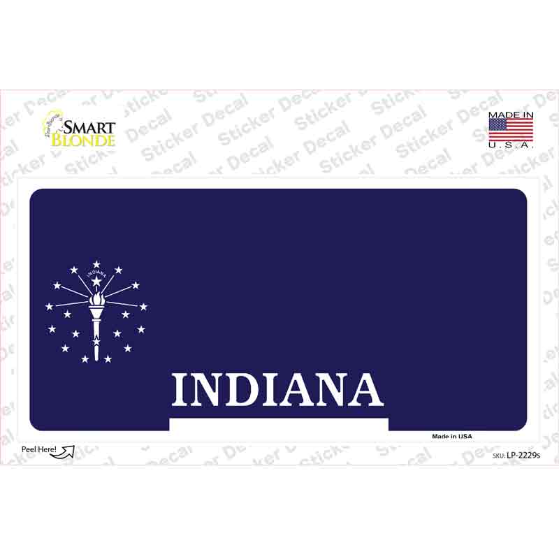 Indiana State Blank Novelty Sticker Decal