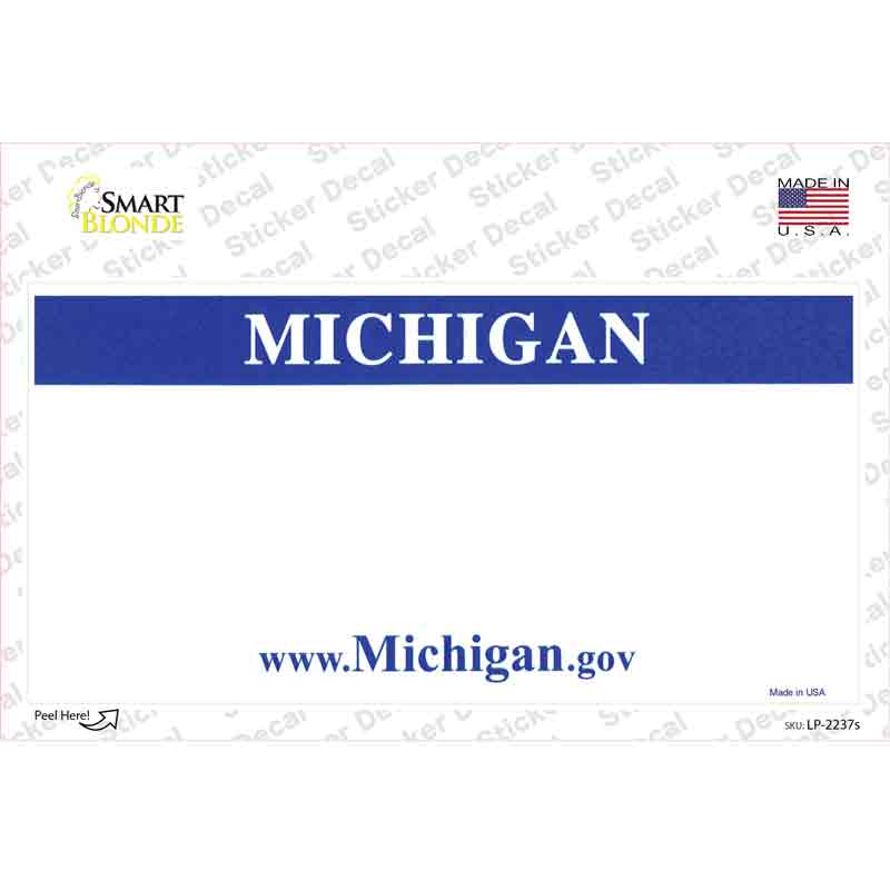Michigan Background Novelty Sticker Decal