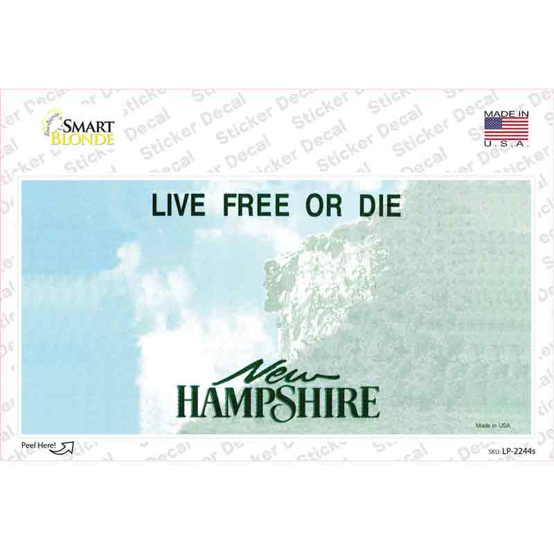New Hampshire State Blank Novelty Sticker Decal