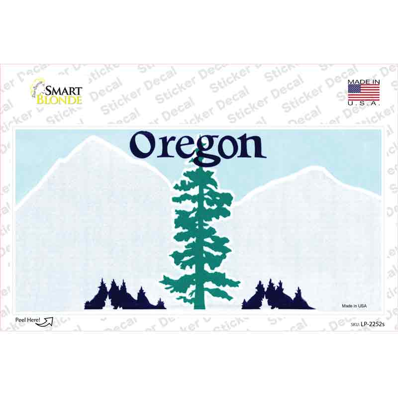 Oregon State Blank Novelty Sticker Decal
