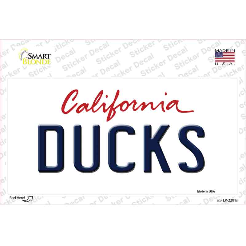 Ducks California State Novelty Sticker Decal
