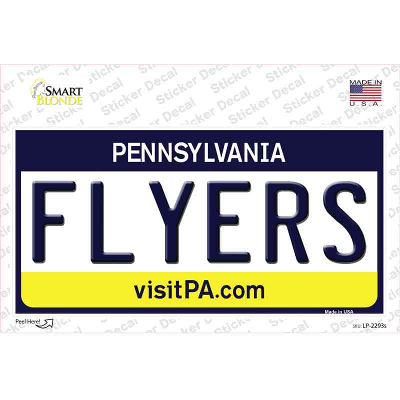 Flyers Pennsylvania State Novelty Sticker Decal