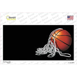 Basketball With Net Offset Novelty Sticker Decal