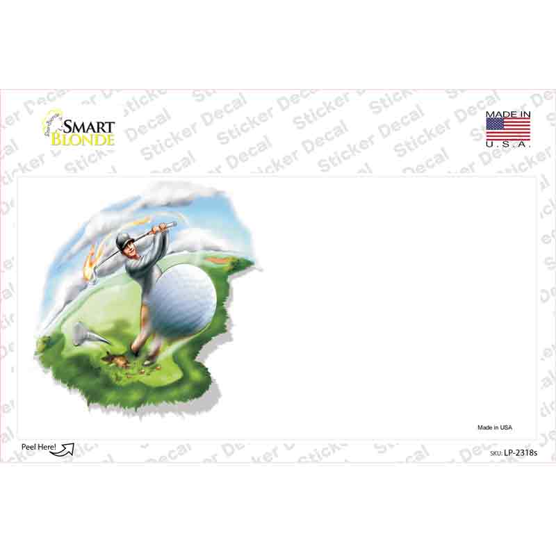Golf Tee Shot Offset Novelty Sticker Decal