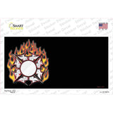 Fire Cross Offset Flat Novelty Sticker Decal