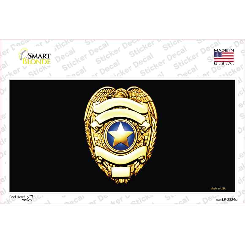 Police Badge Novelty Sticker Decal