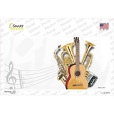 Musical Instruments Offset Novelty Sticker Decal