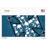 Maltese Cross Skulls Novelty Sticker Decal