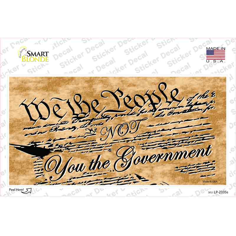 We The People Novelty Sticker Decal